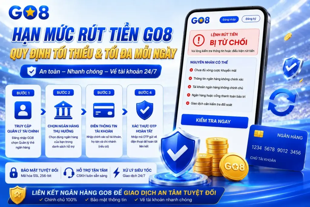 GO8 Hạn mức rút tiền